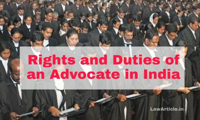 Rights and Duties of an Advocate