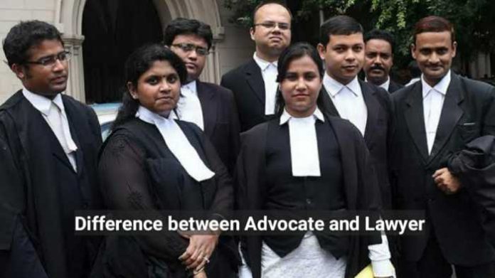 Difference between lawyer and advocate