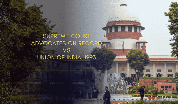 Supreme Court Advocates on Record Vs. UOI