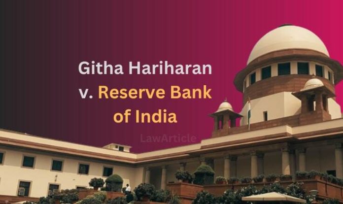 Githa Hariharan v. Reserve Bank of India